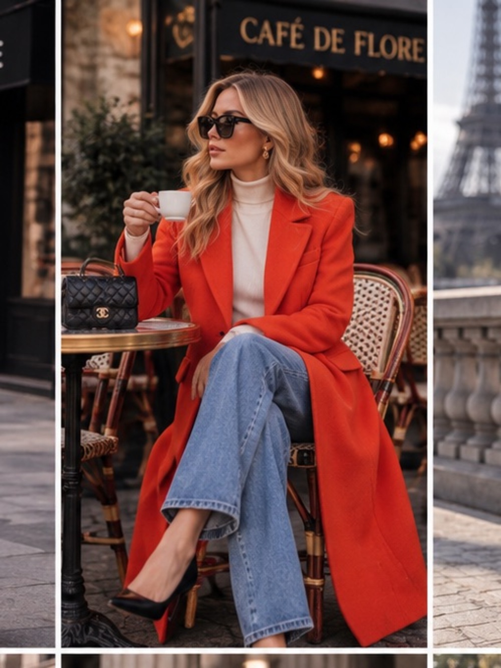 Zara Bold Red Long Wool Coat